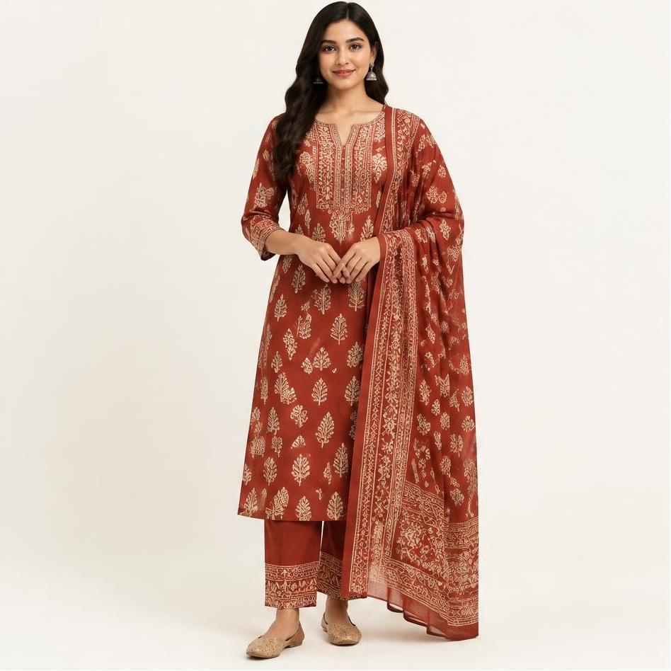Rust Artisan Boutique Dress