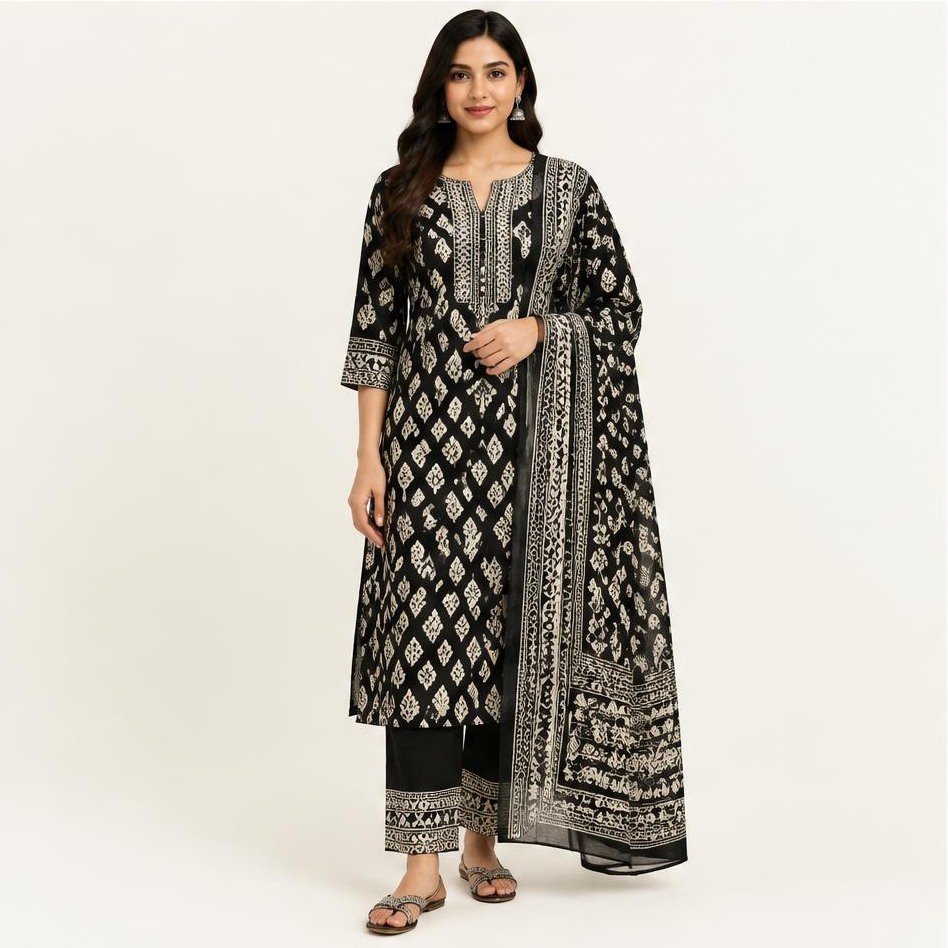 Black Printed Boutique Dress