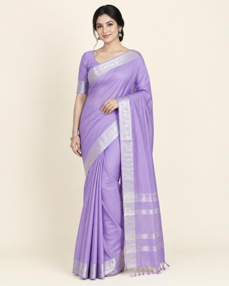 Lavender Soft Silk Saree